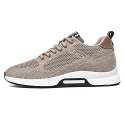 Aufzug Schuhe Herren 2,36 Zoll Elevator Schuhe Schnürhalbschuhe Leichte Atmungsaktiv Anzugschuhe Lace-up Sportschuhe Freizeitschuhe Braun 39 von CERYTHRINA