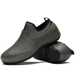 CERYTHRINA Men Women Erwachsene Gartenschuhe rutschfest Küchenschuhe Kochschuhe Regenstiefel Wasserdicht Arbeitsschuhe Gummischuh Indoor Outdoor Koch Clogs für Küche Büro Grün 38 von CERYTHRINA