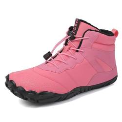 CERYTHRINA arfußschuhe Damen Herren Winter Warm Gefüttert Wasserdicht Winterschuhe Outdoor Traillaufschuhe Unisex Rosa 39 von CERYTHRINA