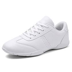 Damen Cheerleading Schuhe Mädchen Atmungsaktiv Tanzschuhe Leichtgewicht Cheer Schuhe Weiß Training Schuhe Fitness Gymnastik Yoga Weiß 41 von CERYTHRINA