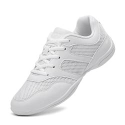 Damen Cheerleading Schuhe Mädchen Leichtgewicht Training Turnschuhe Jazz Yoga Fitness Tanzschuhe Outdoor Walking Sneakers Weiß 32 von CERYTHRINA