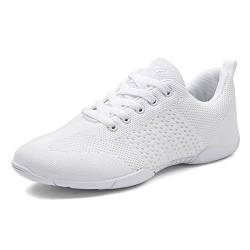 Damen Cheerleading Schuhe Mädchen Weiß Training Schuhe Cheer Schuhe Fitness Gymnastik Yoga Tanzschuhe Weiß 32 von CERYTHRINA