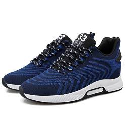 Elevator Schuhe Herren Leichte Atmungsaktiv Anzugschuhe Schnürhalbschuhe 2,36 Zoll Lace-up Sportschuhe Mode Bequem Freizeitschuhe Aufzug Schuhe Blau 41 von CERYTHRINA