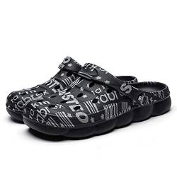 Unisex Adult Clogs Herren Damen Leichte Eva rutschfest Lüftung Sommer Mode Sandalen Weiche Sohle Gartenschuhe Beach Aqua Slippers Schwarz 41 von CERYTHRINA