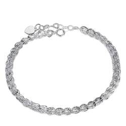 CETEOR Freundschaftsarmband, Damen S990 Sterling Silber Armband Chinesisches Vintage Armband Verstellbarer Armreif Damen Sterling Silber Schmuck Geschenke für von CETEOR