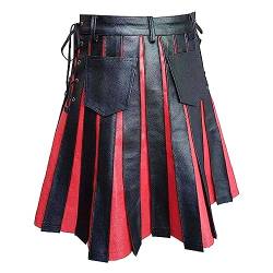 Faltenrock Für Herren Faltenrock-Design Schottischer Kilt Mit Einer Hohen Taille Rock Kariert Minirock Streetwear Original Vacation Schottenrock Skater Punk Bequeme von CEWIFO