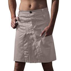Hohe Taille Kurz Skirt Schottische Hybrid-Tartan-Utility-Kilts bequemem Stoff für Sie zu tragen Röcke mit Kontrasttaschen Goth Schottische Hybrid-Tartan-Utility-Kilts Outwear von CEWIFO