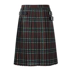 Schottischer Kilt Herren Einfach Und Stilvoll Schottische Hybrid-Tartan Goth Rock Kariert Minirock Streetwear Bequeme Highland Schottenrock Skater Reißverschluss Regular von CEWIFO