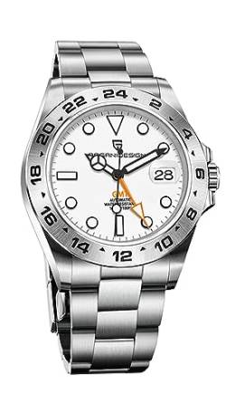Pagani Design GMT Uhren für Männer Automatik-Armbanduhr Edelstahl Saphirglas Mechanische Uhr von CEYADG