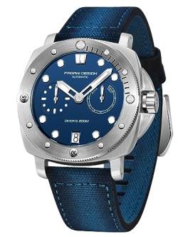 Pagani Design Herrenuhren Mechanische Uhr mit Automatikaufzug, 200M wasserdichte Armbanduhr aus Saphirglas, sportliche Herrenuhr mit Nylonband von CEYADG