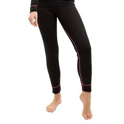 CFLEX Damen Ski- & Thermo Hose - warme Unterwäsche lang POLARDRY - Schwarz-Pink XL von CFLEX