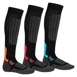 CFLEX Damen und Herren Ski- und Snowboard Socken (3 Paar) Kniestrümpfe - Mix 43-46 von CFLEX