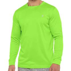 CFLEX Herren Fitness Shirt Langarm, Sporthemd Longsleeve, Quickdry Piqué - Electric Green S von CFLEX