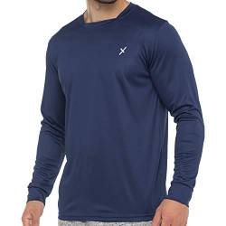 CFLEX Herren Fitness Shirt Langarm, Sporthemd Longsleeve, Quickdry Piqué - Navy M von CFLEX