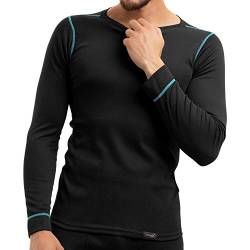 CFLEX Herren Ski- & Thermohemd - warme Unterwäsche Langarm POLARDRY - Schwarz-Blau XL von CFLEX