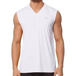 CFLEX Herren Sport Shirt Fitness Muscle-Shirt Sportswear Collection - Weiß XXL von CFLEX