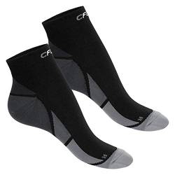 CFLEX Herren & Damen Sport Kompressionssocke (2 Paar) Kurzschaft Socken - Schwarz-Grau 35-38 von CFLEX