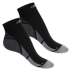CFLEX Herren & Damen Sport Kompressionssocke (2 Paar) Kurzschaft Socken - Schwarz-Grau 39-42 von CFLEX