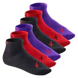 CFLEX Lifestyle Herren & Damen Kurzschaft Socken (6 Paar), Baumwoll Quarter Socken - Iridium Flame 35-38 von CFLEX