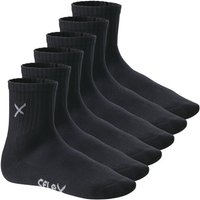CFLEX Sportsocken CFLEX Damen & Herren Short Crew Socks (6 Paar) - Black 35-38 von CFLEX