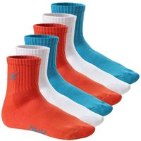 CFLEX Sportsocken CFLEX Damen & Herren Short Crew Socks (6 Paar) - Blue Coral Mix 35-38 von CFLEX