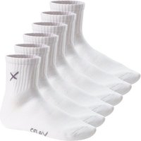 CFLEX Sportsocken CFLEX Damen & Herren Short Crew Socks (6 Paar) - White 35-38 von CFLEX