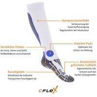 CFLEX Sportsocken Herren & Damen Running Kompressions Sport Kniestrümpfe (2 Paar) von CFLEX