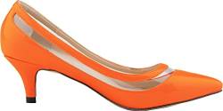 CFP , Damen Durchgängies Plateau Sandalen mit Keilabsatz, orange - Orange - Größe: 37.5 von CFP