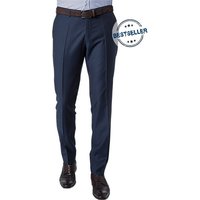 CG Herren Hose blau Schurwolle gemustert Slim Fit von CG