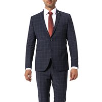 CG Herren Sakko blau Wolle kariert Slim Fit von CG