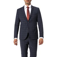 CG Herren Sakko blau Wolle kariert Slim Fit von CG