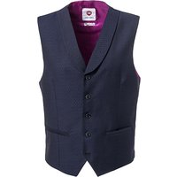 CG Herren Weste blau Schurwolle gemustert Slim Fit von CG