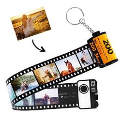 CGFN personalisierter Schlüsselanhänger Fotofilm-Schlüsselanhänger, personalisiertes Geschenk, Geburtstagsgeschenk für Ehemann und Vater (10Fotos) von CGFN