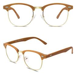 CGID 50er Jahre Retro Nerd Brille Halbrahmen Hornbrille Stil Rockabilly Streberbrille, Grün, M von CGID