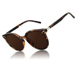 CGID Designer Oversized Runde Polarisierte Sonnenbrille für Frauen Retro Damen Sonnenbrille 100% UV400 Brille von CGID