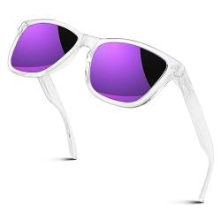 CGID Retro Sonnenbrille Herren Damen Polarisierte Vintage UV400 Rechteckig Eckig Sport,MJ17 von CGID