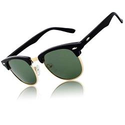 CGID Sonnenbrille Herren Damen Retro Vintage Halbrahmen Polarisiert UV400 Schutz von CGID