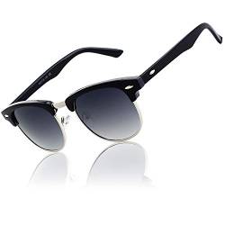 CGID Sonnenbrille Herren Damen Retro Vintage Halbrahmen Polarisiert UV400 Schutz von CGID