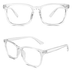 CN92 Klassische Nerdbrille rund Keyhole 40er 50er Jahre Pantobrille Vintage Look clear lens, A Transparent, 53 von CGID