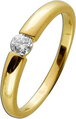 Ch.Abramowicz Ring Gelbgold 585 14 Karat 1Brillant 0,15ct W/SI Spannring Optik 20 von CH.ABRAMOWICZ