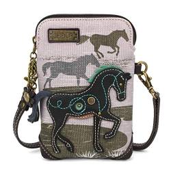 CHALA Crossbody Handy Geldbörse - Frauen Canvas Multicolor Handtasche mit verstellbarem Riemen -Safa Horse von CHALA