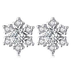 Kristall Schneeflocke Ohrstecker für Frauen Schnee Blume Ohrring Modeschmuck Nette Brincos Bijoux Weihnachten Geschenk 2019 von CHANDLER