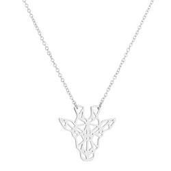 Chandler Edelstahl geometrische Giraffe lange Halskette Anhänger Halskette für Frauen Halsreif Modeschmuck Party Geschenk von CHANLDER