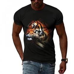 CHANYI Herren 3D Druck T-Shirt Sommer Mode Grafik Tier Tiger T Shirts Für Männer Casual 3D Drucken Tees Harajuku Rundhals Kurzarm von CHANYI