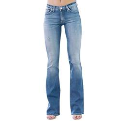 CHAOEN Damen Schlaghose Röhrenjeans Ripped Jeans Hosengröße Bootcut Hüftjeans Damenhosen Große Größen Freizeithose Hosen von CHAOEN