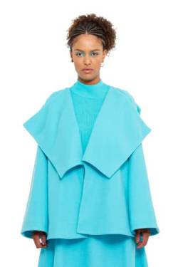 CHAOUICHE Damen Star Mantel, Blau, XL von CHAOUICHE