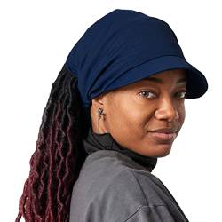 CHARM Bandana Damen Visor Kopftuch - Herren Cap Sommer Kopfbedeckung Stirnband Mit Sonnenschutz Mit Schirm Sonnen-Hut Navy Dunkel Blau von CHARM