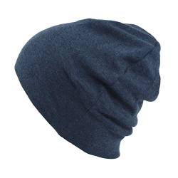 CHARM Bio-Baumwolle Beanie Mütze - Herren Hergestellt In Japan Strick Slouch Marine von CHARM