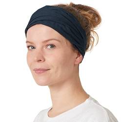 CHARM Damen Sommer Kopftuch Bandana - Haarband Aus Baumwolle Mit Gummizug Navy von CHARM