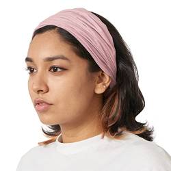 CHARM Damen Sommer Kopftuch Bandana - Haarband Aus Baumwolle Mit Gummizug Rosa von CHARM